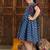 Jbn creation girls' indigo blue dress