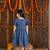 Jbn creation girls' indigo blue dress