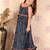 Jbn creation girls' blue bandhani lehenga set