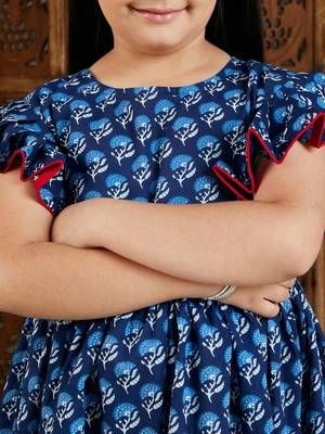 girls' indigo blue dress 5