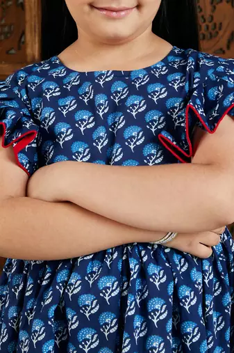 girls' indigo blue dress