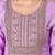 Levender color art silk embroidered kurti pant with orgenza digital print dupatta