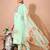 Pista color art silk embroidered kurti pant with orgenza digital print dupatta
