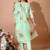 Pista color art silk embroidered kurti pant with orgenza digital print dupatta