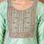 Pista color art silk embroidered kurti pant with orgenza digital print dupatta