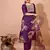 Purple color art silk embroidered kurti pant with orgenza digital print dupatta