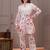 Off white printed cotton flex co-ord set