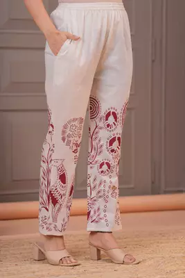 Off white printed cotton flex co-ord set 5