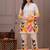 Off white printed cotton flex co-ord set