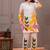 Off white printed cotton flex co-ord set