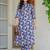 Blue floral printed rayon co-ord set