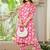 Pink floral printed rayon co-ord set