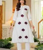 White embroidered cotton co-ord set