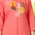 Peach embroidered cotton kurta and pant set