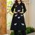 Black embroidered cotton co-ord set