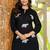 Black embroidered cotton co-ord set
