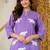 Soft purple embroidered cotton co-ord set