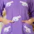 Soft purple embroidered cotton co-ord set