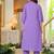 Soft purple embroidered cotton co-ord set