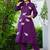 Grape purple embroidered cotton co-ord set