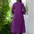 Grape purple embroidered cotton co-ord set