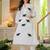 White embroidered cotton co-ord set