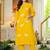 Yellow embroidered cotton co-ord set