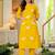 Yellow embroidered cotton co-ord set