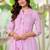 Pink embroidered printx work cotton co-ord set
