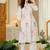 Off white embroidered printx work cotton co-ord set