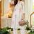 Off white embroidered printx work cotton co-ord set