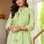 Green embroidered printx work cotton co-ord set