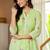 Green embroidered printx work cotton co-ord set