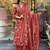 Reddish floral printed cotton suit set with mulmul dupatta