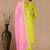 Green color polyester cotton kurti pant & printed dupatta