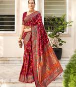 multicolor dola silk zari border and pallu work  saree