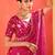 shaded multi color faux chiffon silver zari border work  saree