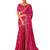 shaded multi color faux chiffon silver zari border work  saree