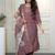 Chocolate Colour Premium Roman Silk Hand Work A Line Kurta Set