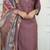 Chocolate Colour Premium Roman Silk Hand Work A Line Kurta Set