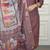 Chocolate Colour Premium Roman Silk Hand Work A Line Kurta Set