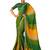shaded multi color faux chiffon silver zari border work  saree