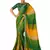shaded multi color faux chiffon silver zari border work  saree