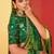 shaded multi color faux chiffon silver zari border work  saree