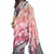 shaded multi color faux chiffon silver zari border work  saree