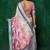shaded multi color faux chiffon silver zari border work  saree