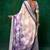 shaded multi color faux chiffon silver zari border work  saree