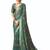 green brasso border work saree
