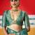 green brasso border work saree