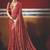 red brasso border work saree